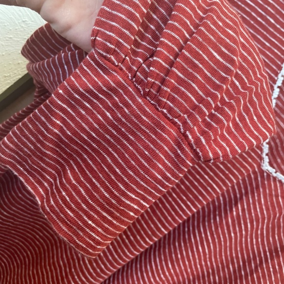 Sundance Linen Tunic Brick Red Striped NWOT - Picture 6 of 7